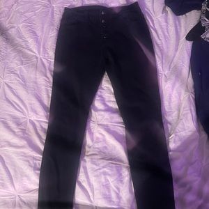 5 bottom up black jeans
